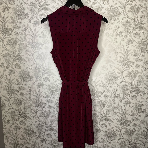 Banana Republic Maroon and Black Dot Mini Dress - Picture 2 of 9